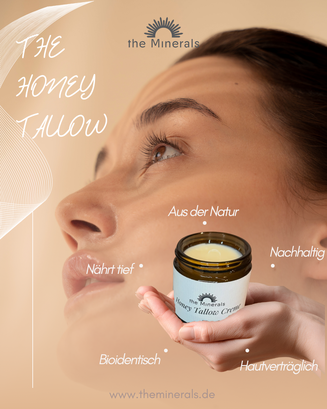 The Honey Tallow (60 ml)-  Natürliche Hautpflege mit Honig und Bienenwachs