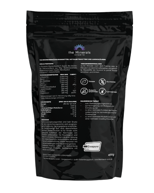 Regenerations Mischung - Elektrolyte mit Glycin, L-Glutamin & Taurin für optimale Regeneration