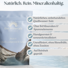 500g Quellwasser-Salz - 100% natürlich & unbehandelt, handabgefüllt