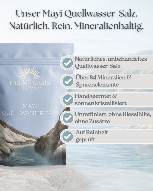 500g Quellwasser-Salz - 100% natürlich & unbehandelt, handabgefüllt