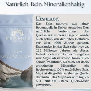 500g Quellwasser-Salz - 100% natürlich & unbehandelt, handabgefüllt