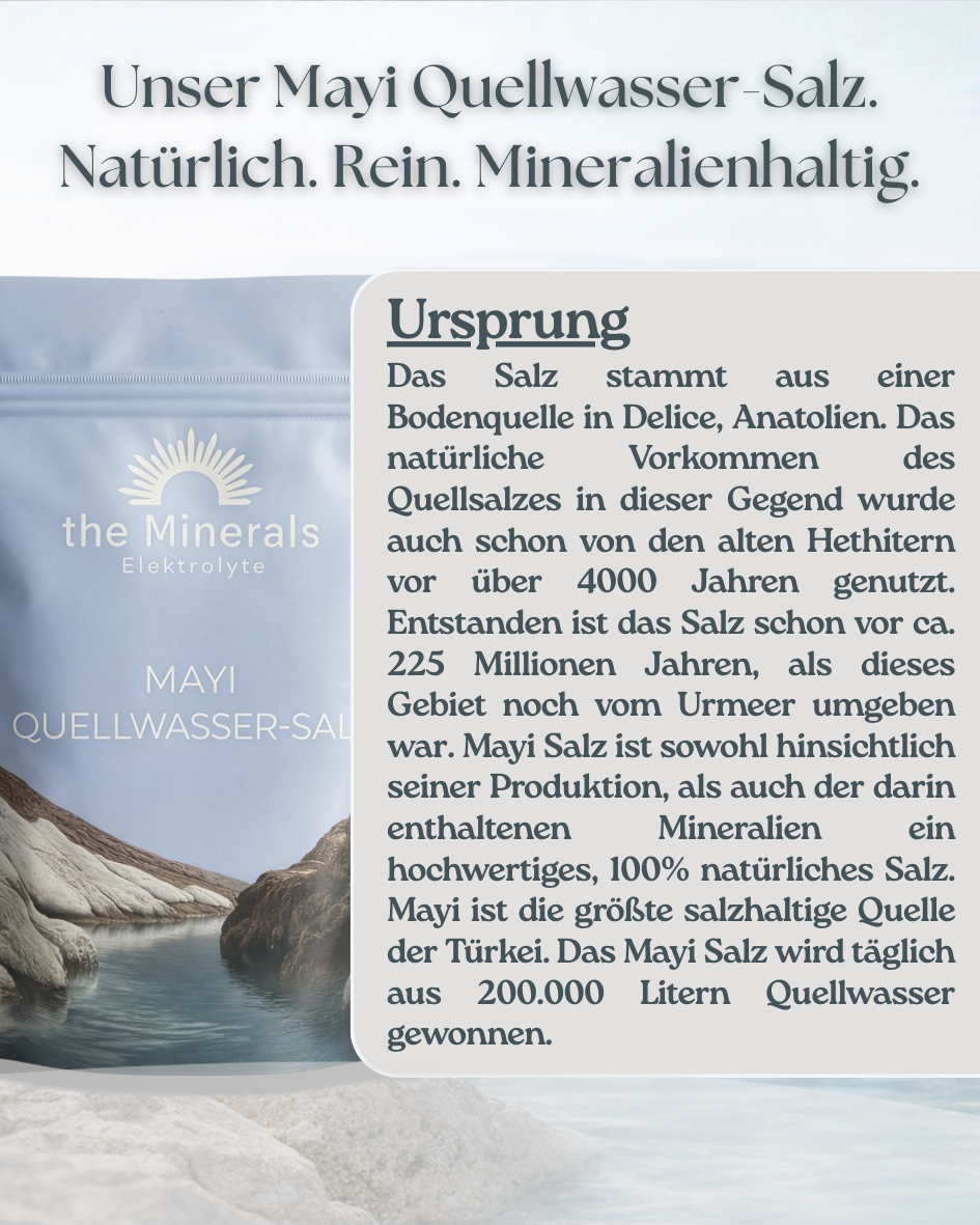500g Quellwasser-Salz - 100% natürlich & unbehandelt, handabgefüllt