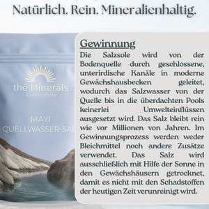 500g Quellwasser-Salz - 100% natürlich & unbehandelt, handabgefüllt