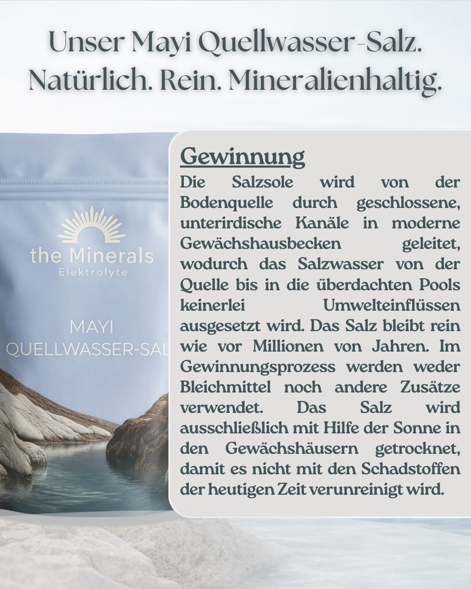 500g Quellwasser-Salz - 100% natürlich & unbehandelt, handabgefüllt