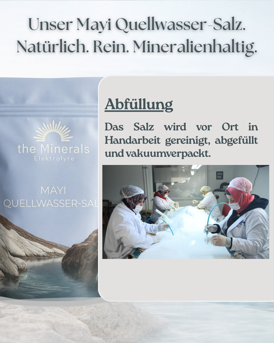 500g Quellwasser-Salz - 100% natürlich & unbehandelt, handabgefüllt