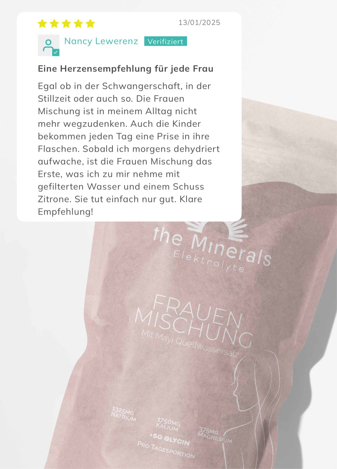 Frauen Mischung Elektrolyte mit Glycin 450g