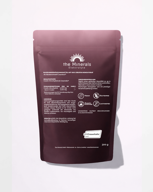 300g Creatin Monohydrat (Creavitalis®) - 60 Portionen, 100% pur, Made in Germany