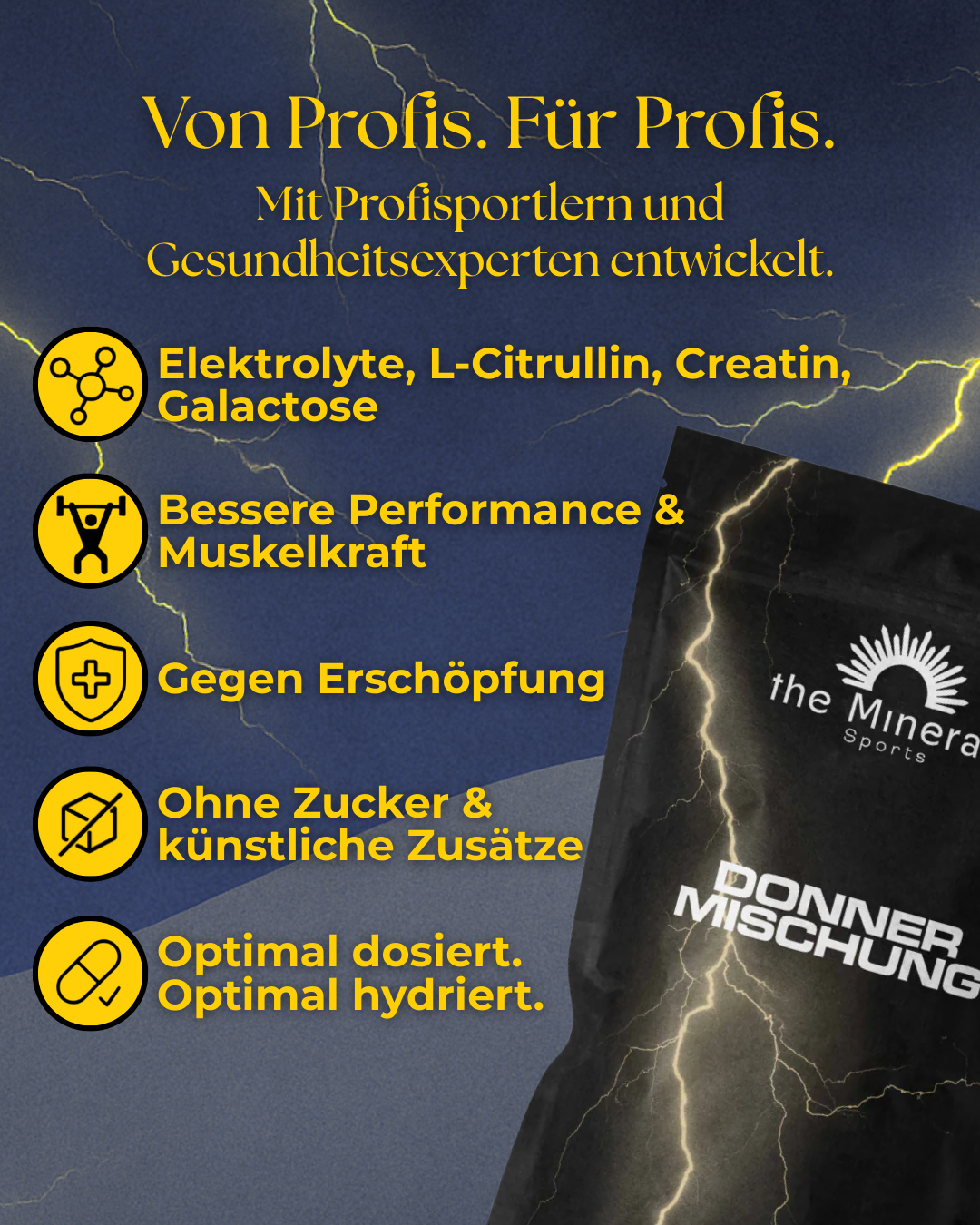 Von Profisportler entwickelte Elektrolyt Mischung
