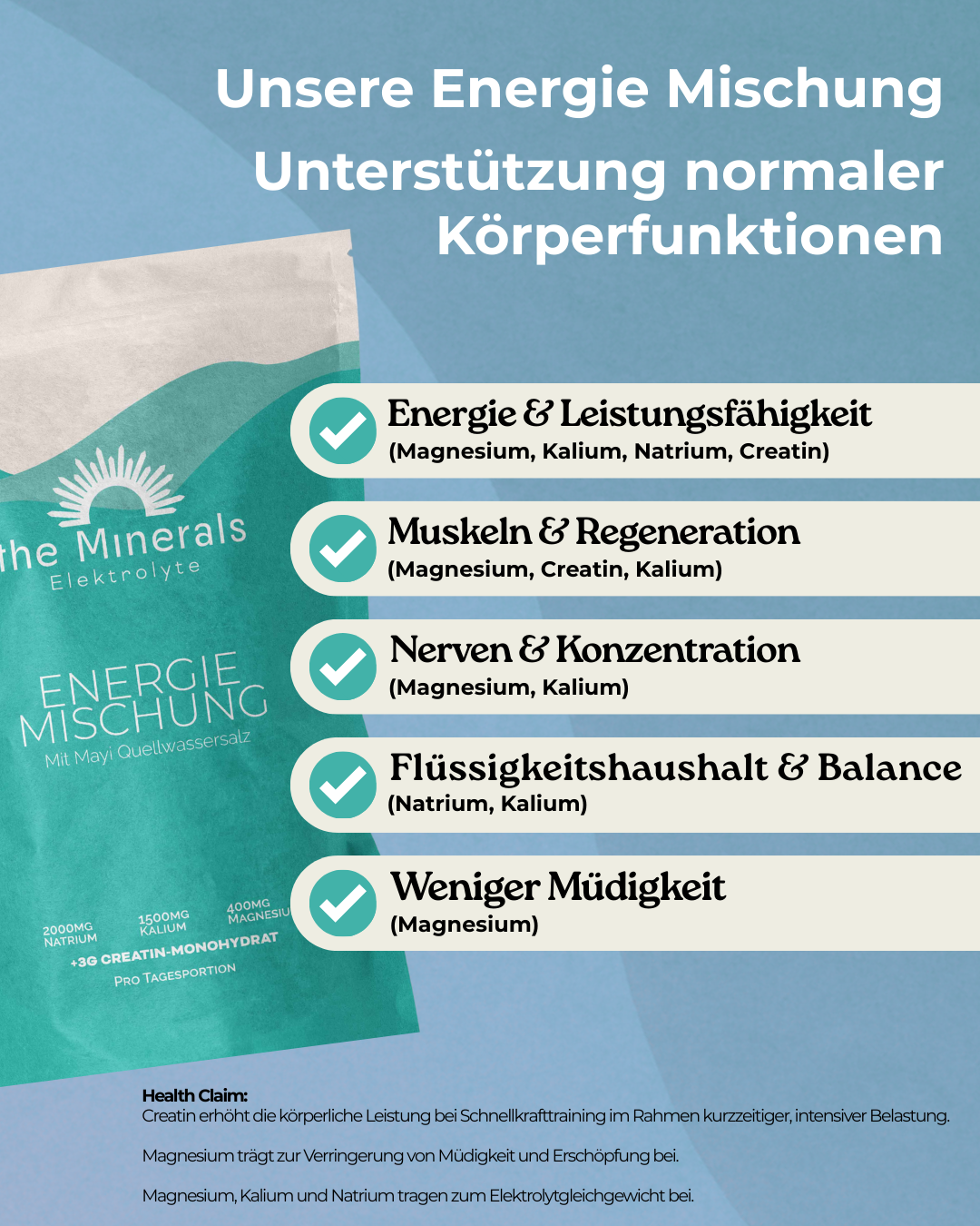 Energie ohne Koffein durch die Mischung