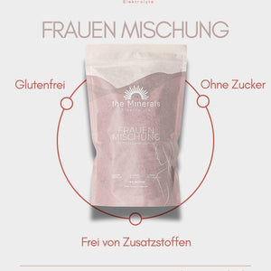 450g Frauen Mischung - Elektrolyte Pulver mit Glycin (mild & süß, ohne Zucker)