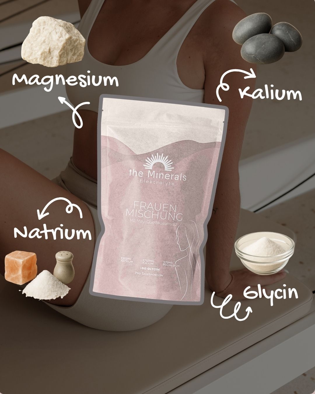 450g Frauen Mischung - Elektrolyte mit Glycin (ohne Zucker) für Frauen