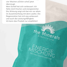 Energie Mischung ohne Koffein - 375g Elektrolyt Energie-Booster mit Creavitalis®