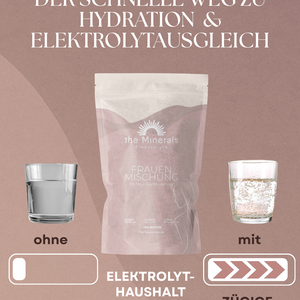 schnelle hydration mit der frauen mischung fuer den elektrolythaushalt