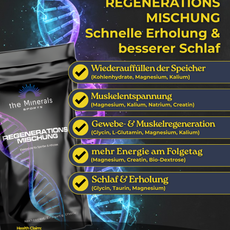 Regenerations Mischung 400g - Elektrolyte mit Glycin, L-Glutamin & Taurin für optimale Regeneration