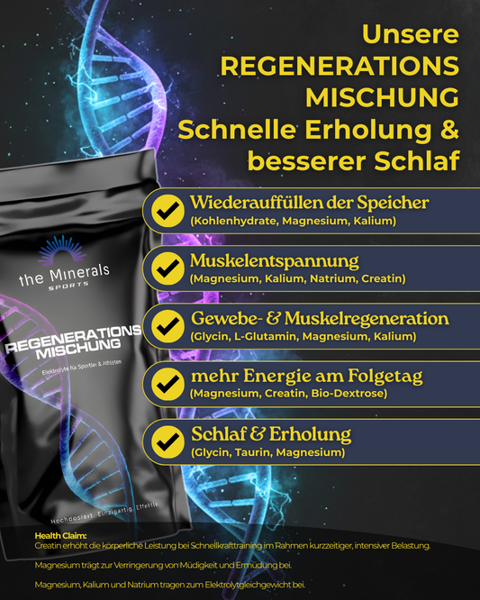 Regenerations Mischung 400g - Elektrolyte mit Glycin, L-Glutamin & Taurin für optimale Regeneration