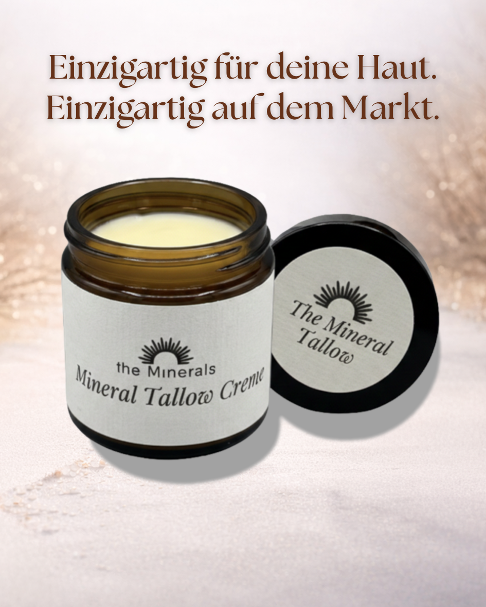 Rindertalg Creme Anwendung auf der Haut