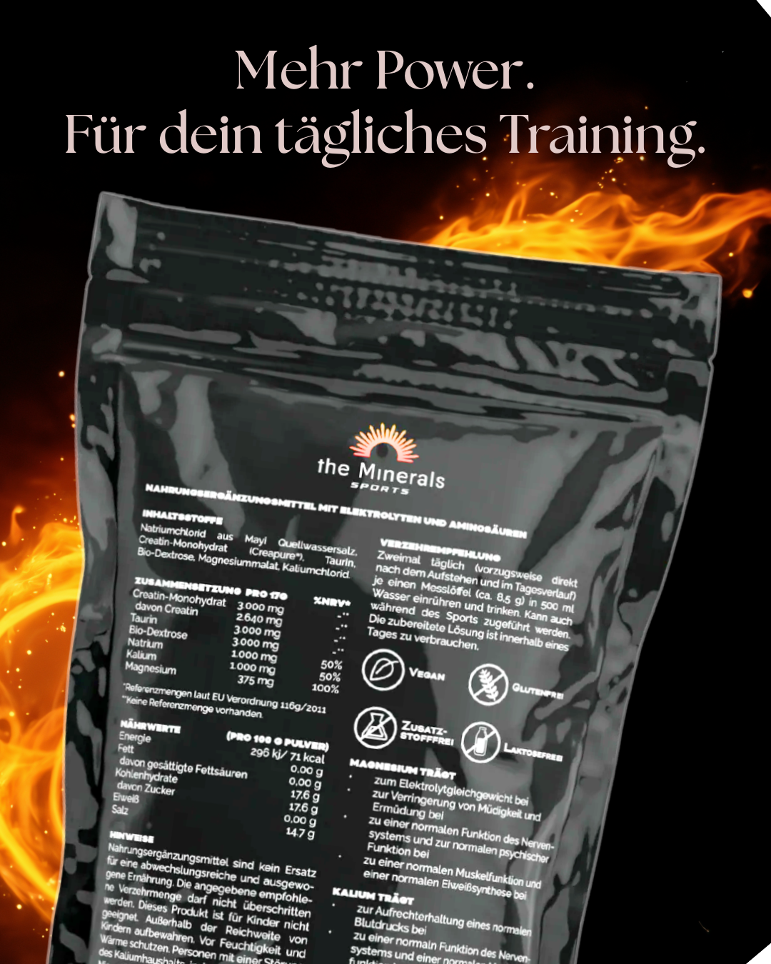 Sport Mischung 425g - Elektrolyte mit Creatin & Taurin für den täglichen Sport