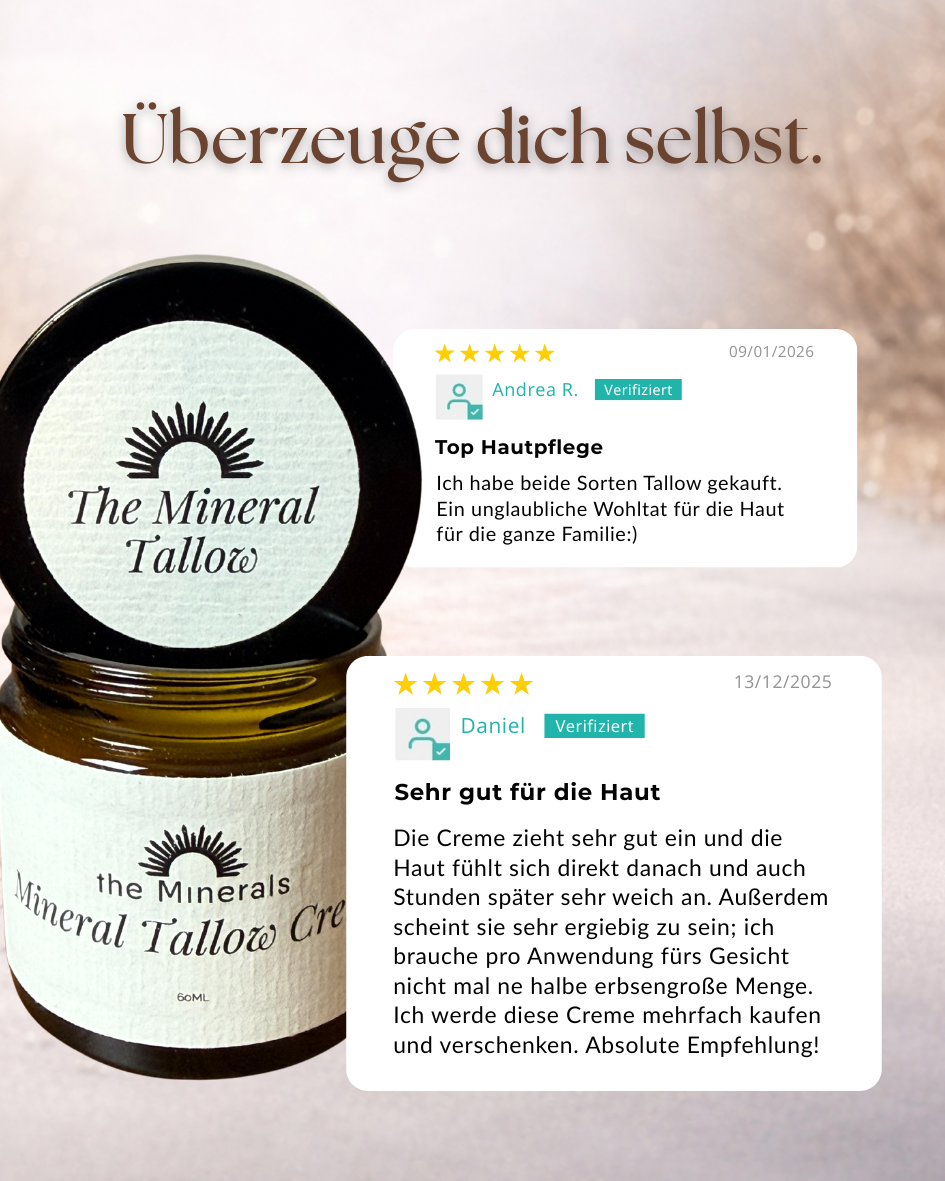 Tallow Creme vorher nachher Hautpflege Ergebnis