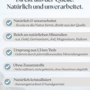 500g Quellwasser-Salz - 100% natürlich & unbehandelt, handabgefüllt