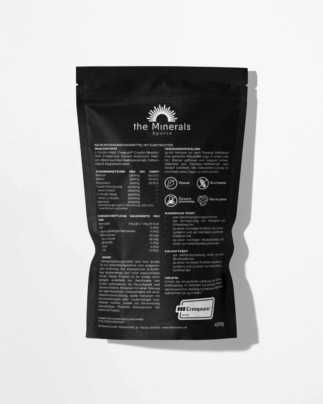 Die Donner Mischung – vegane Elektrolyt Mischung für Sportler, mit Creatin 