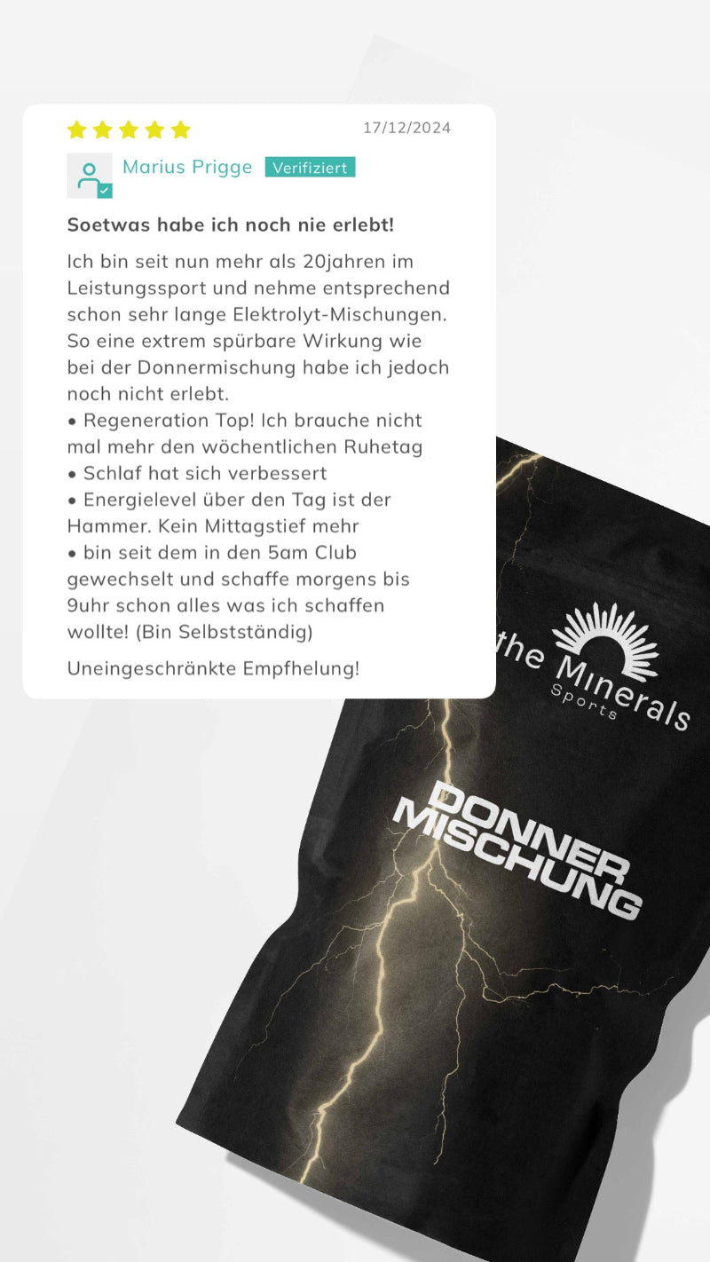 testimonial für elektrolyt mischung für sportler